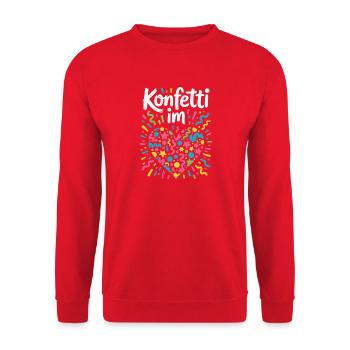 Confetti in the Heart Carnival Costume Women's Carnival - Unisex Sweatshirt - red - Front - Alina (178cm) & Michal (187cm)