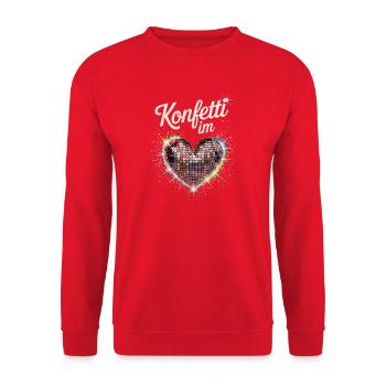 Confetti in the Heart Carnival Costume Women's Carnival - Unisex Sweatshirt - red - Front - Alina (178cm) & Michal (187cm)