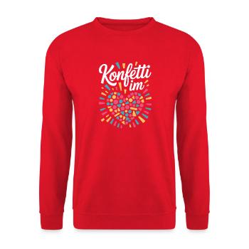Confetti in the Heart Carnival Costume Women's Carnival - Unisex Sweatshirt - red - Front - Alina (178cm) & Michal (187cm)
