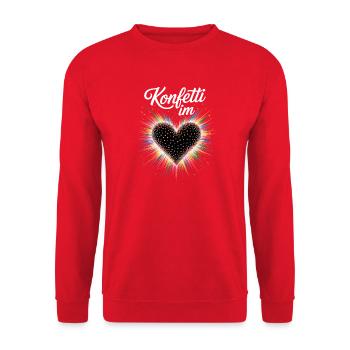 Confetti in the Heart Carnival Costume Women's Carnival - Unisex Sweatshirt - red - Front - Alina (178cm) & Michal (187cm)