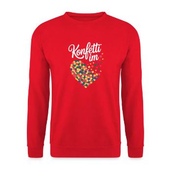 Confetti in the Heart Carnival Costume Women's Carnival - Unisex Sweatshirt - red - Front - Alina (178cm) & Michal (187cm)