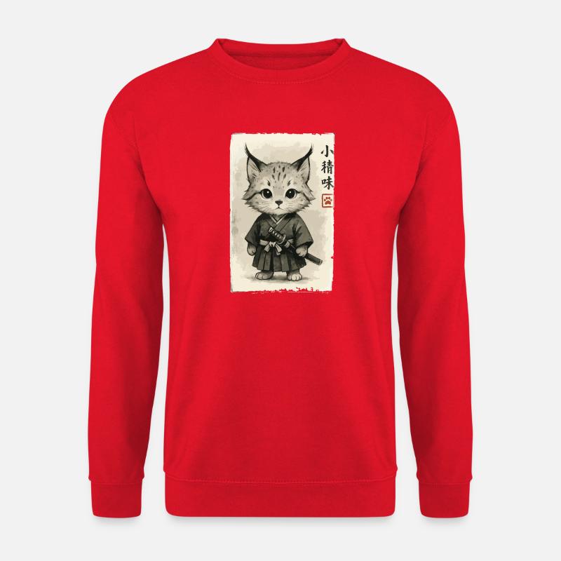 Cats Samurai - Unisex Sweatshirt - red