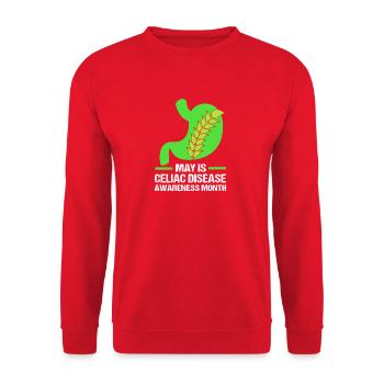 Gluten Free Celiac Disease - Unisex Sweatshirt - red - Front - Alina (178cm) & Michal (187cm)