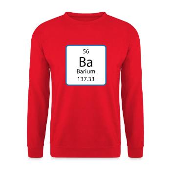 Ba Chemistry Periodic Table - Unisex Sweatshirt - red - Front - Alina (178cm) & Michal (187cm)