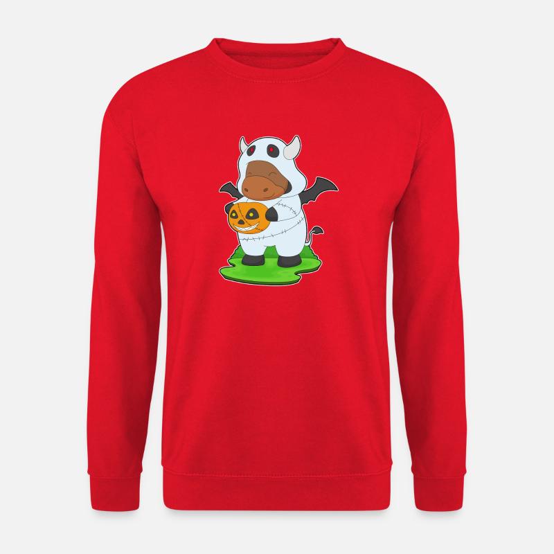 Bull Halloween Ghost - Unisex Sweatshirt - red