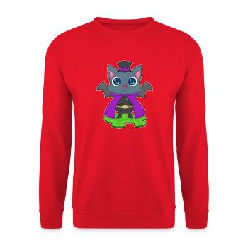 Chauve-souris Halloween Chauve-souris - Sweat-shirt Unisexe - rouge - Devant - Alina (178cm) & Michal (187cm)