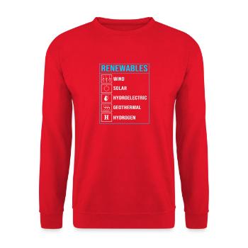Solarzellen Sonnenenergie Erneuerbare Energien - Unisex Pullover - Rot - Vorne - Alina (178cm) & Michal (187cm)