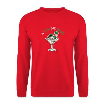 Ein Tini-bisschen irischer St. Patrick's Day - Unisex Pullover - Rot - Vorne - Alina (178cm) & Michal (187cm)