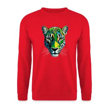 Colorful Panther - Unisex Sweatshirt - red - Front - Alina (178cm) & Michal (187cm)