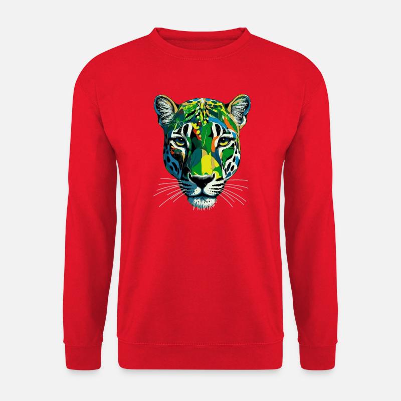 Farbenfroher Panther - Unisex Pullover - Rot