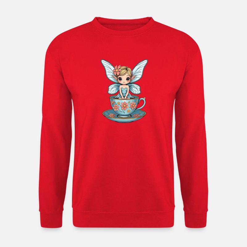 Blumenfee im Teacup - Unisex Pullover - Rot