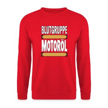 Groupe sanguin : conception du tournevis à huile moteur - Sweat-shirt Unisexe - rouge - Devant - Alina (178cm) & Michal (187cm)