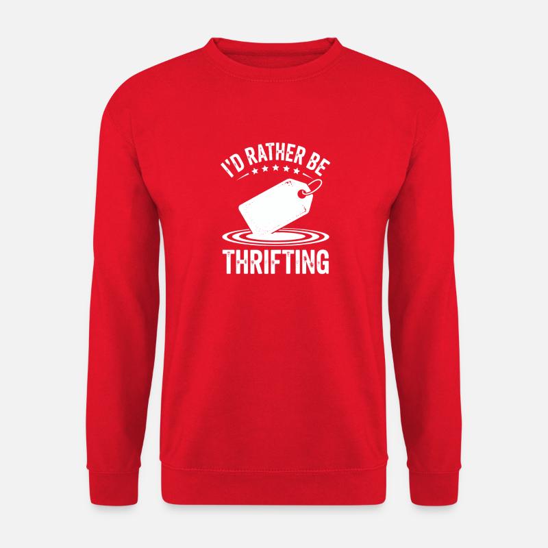 Secondhand-Enthusiasten-Motto Tee - Unisex Pullover - Rot