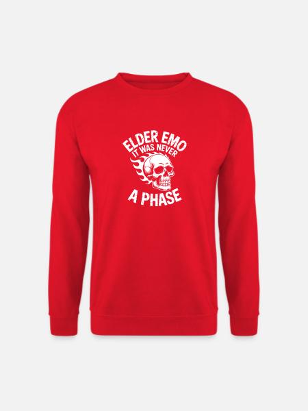 Elder Emo: It Was Never a Phase - Unisex Sweatshirt - red