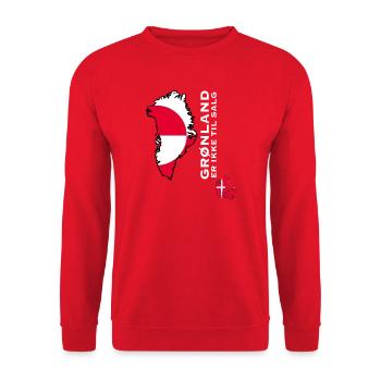 Emblème du Groenland Non à vendre - Sweat-shirt Unisexe - rouge - Devant - Alina (178cm) & Michal (187cm)
