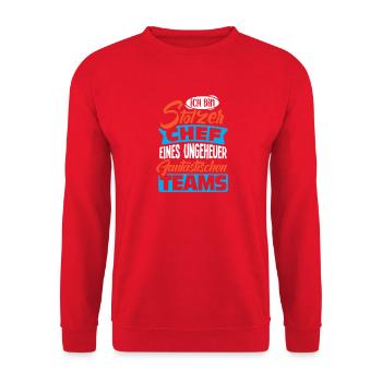 Stolzer Chef Chef Mann Abteilungsleiter Teamchef - Unisex Sweatshirt - red - Front - Alina (178cm) & Michal (187cm)