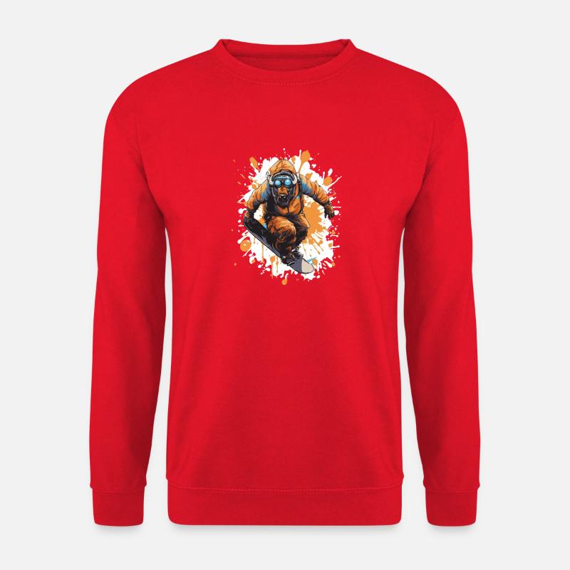 Bison Snowboard - Unisex Pullover - Rot