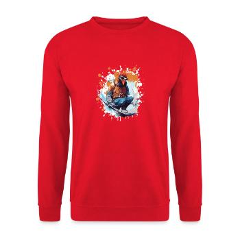 Hahn Snowboard - Unisex Pullover - Rot - Vorne - Alina (178cm) & Michal (187cm)