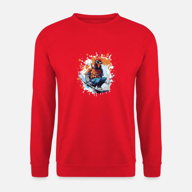 Hahn Snowboard - Unisex Pullover - Rot