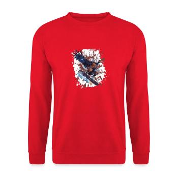 Adler Snowboard - Unisex Sweatshirt - red - Front - Alina (178cm) & Michal (187cm)