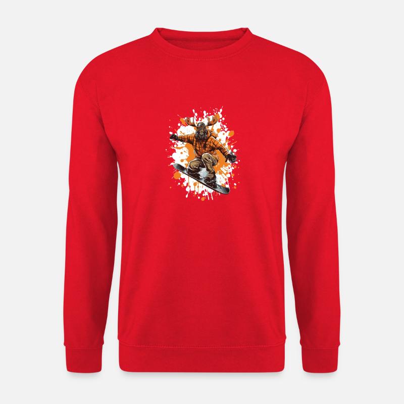 Planche à neige Moose - Sweat-shirt Unisexe - rouge