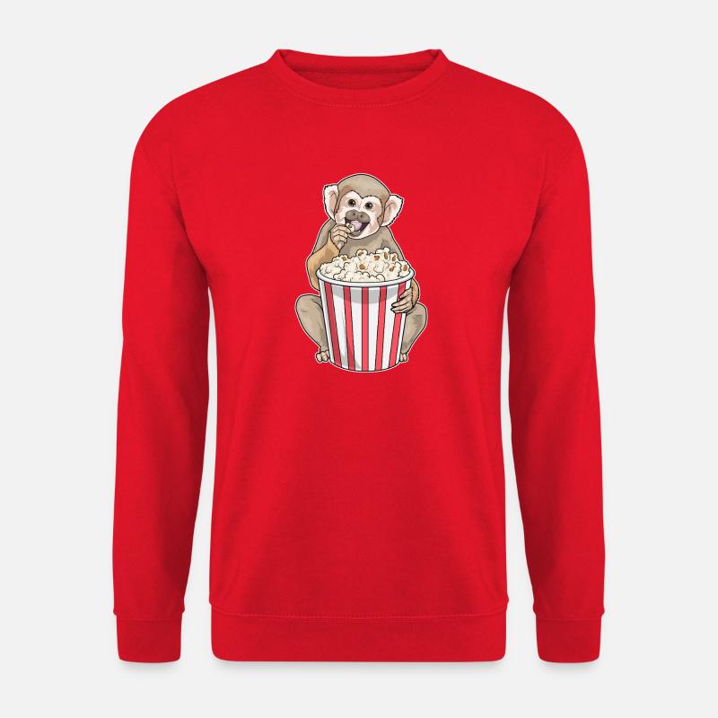 Monkey Popcorn - Unisex Sweatshirt - red