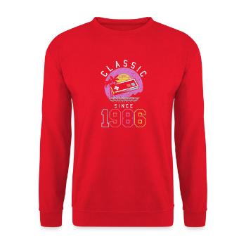 Plage de jeux rétro 1986 - Sweat-shirt Unisexe - rouge - Devant - Alina (178cm) & Michal (187cm)