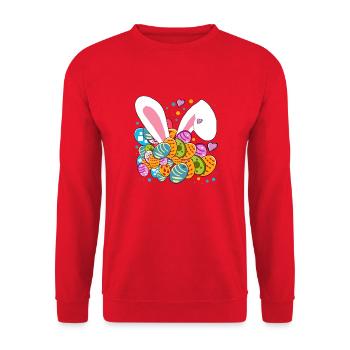Oster Kawaii-Ästhetik  - Unisex Pullover - Rot - Vorne - Alina (178cm) & Michal (187cm)