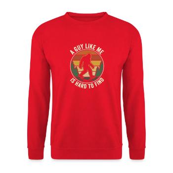 Un gars comme moi difficile à trouver Bigfoot rétro - Sweat-shirt Unisexe - rouge - Devant - Alina (178cm) & Michal (187cm)