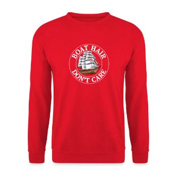 Boat_Hair_Don t_Care_2 - Unisex Sweatshirt - red - Front - Alina (178cm) & Michal (187cm)