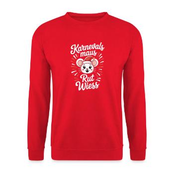 Carnival Mouse Rut Wiess Cologne Cologne Cologne Carnival Mouse - Unisex Sweatshirt - red - Front - Alina (178cm) & Michal (187cm)