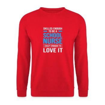 Médecine de l’Hôpital des Infirmières Scolaires - Sweat-shirt Unisexe - rouge - Devant - Alina (178cm) & Michal (187cm)