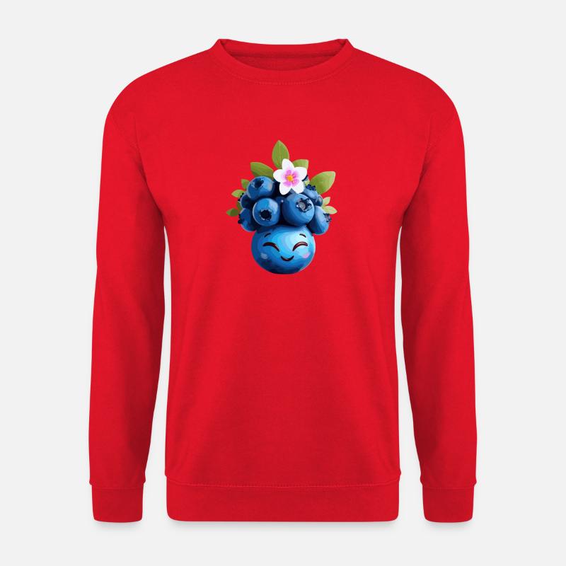 Blaubeer Lächelkranz - Unisex Pullover - Rot