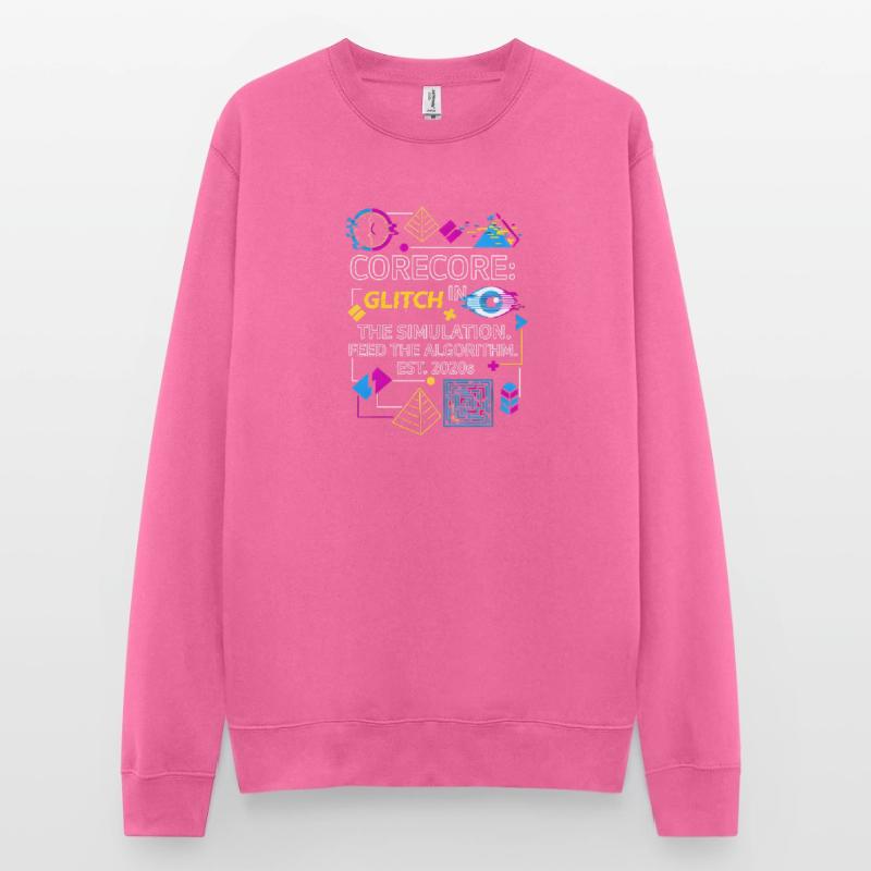 Corecore Glitch Simulation Algorithm Collage Unisex Pullover