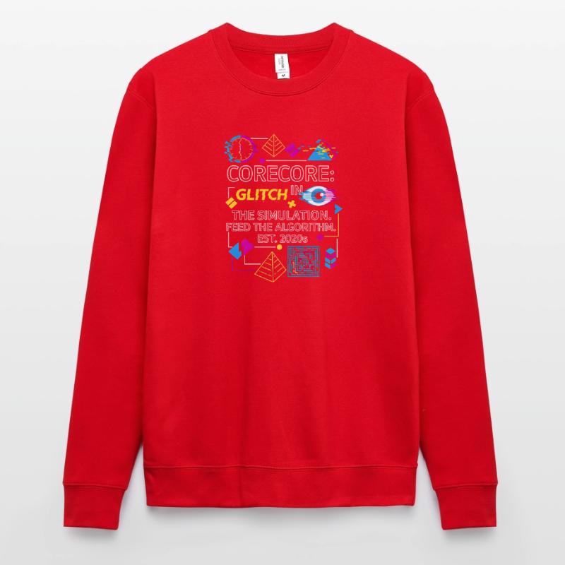 Corecore Glitch Simulation Algorithm Collage Unisex Pullover