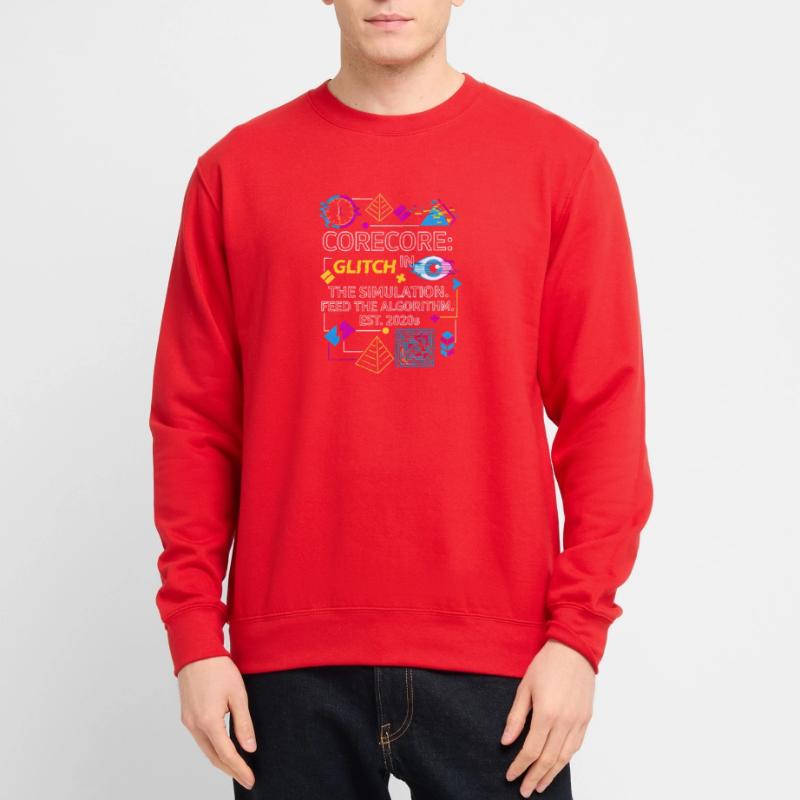 Corecore Glitch Simulation Algorithm Collage Unisex Pullover