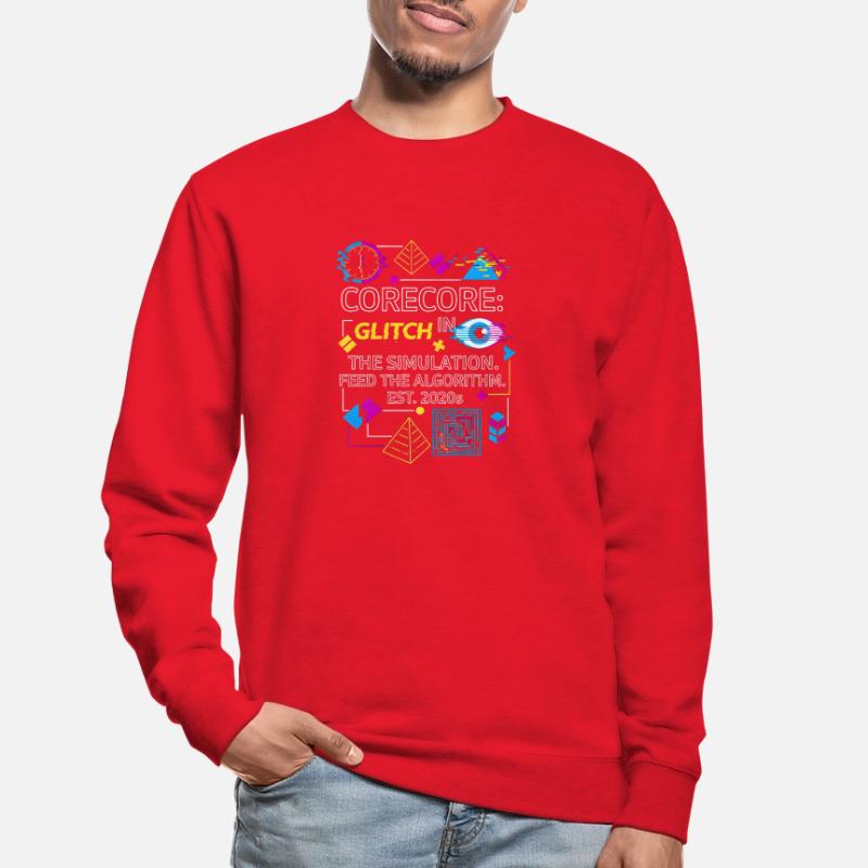 Corecore Glitch Simulation Algorithm Collage Unisex Pullover