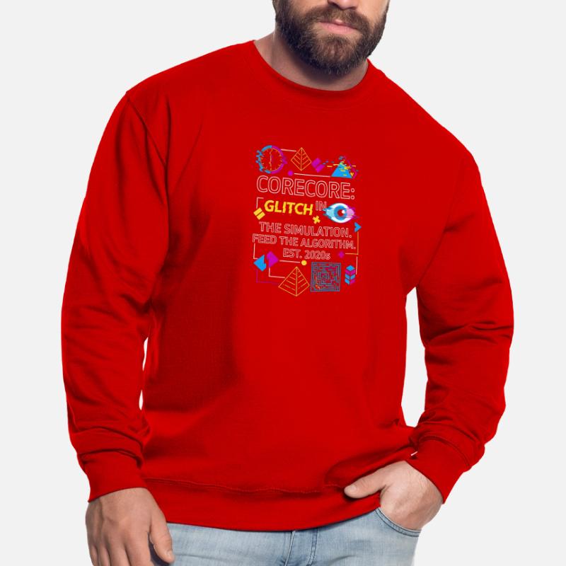 Corecore Glitch Simulation Algorithm Collage Unisex Pullover
