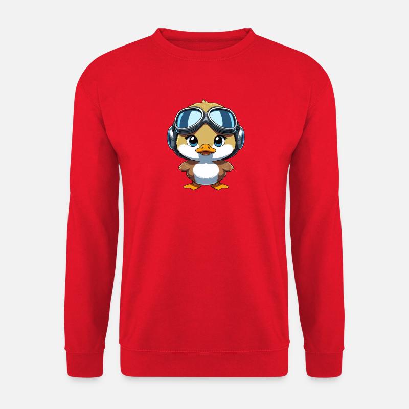 Croaking pilot with aviator goggles - Unisex Sweatshirt - red