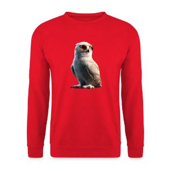 Snowy Owl White Owl Owl Owl Owl Snow Owl - Unisex Sweatshirt - red - Front - Alina (178cm) & Michal (187cm)
