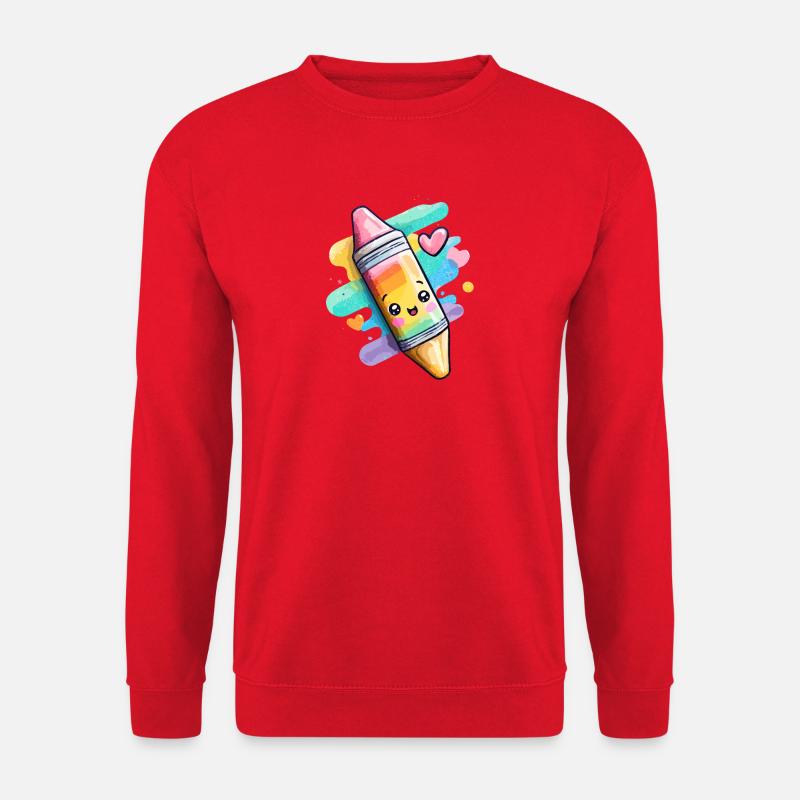 Regenbogen Kreide  - Unisex Pullover - Rot