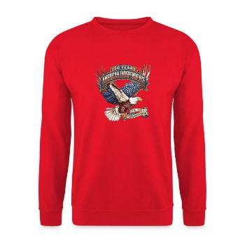 250 Jahre amerikanische Unabhängigkeit - Unisex Pullover - Rot - Vorne - Alina (178cm) & Michal (187cm)