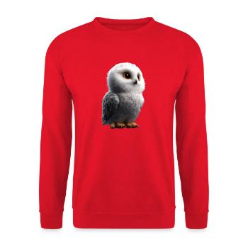 Snowy Owl White Owl Owl Owl Owl Snow Owl - Unisex Sweatshirt - red - Front - Alina (178cm) & Michal (187cm)