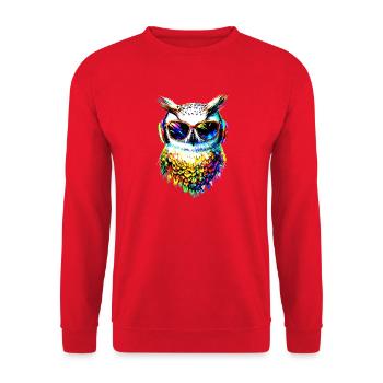 Snowy Owl White Owl Owl Owl Owl Snow Owl - Unisex Sweatshirt - red - Front - Alina (178cm) & Michal (187cm)