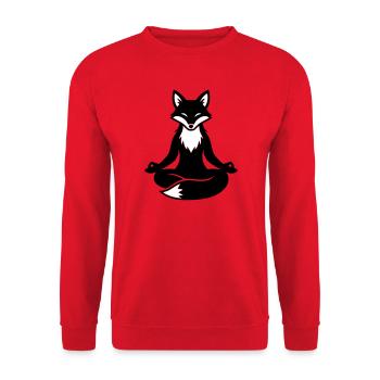 Méditation Fox Yoga - Sweat-shirt Unisexe - rouge - Devant - Alina (178cm) & Michal (187cm)
