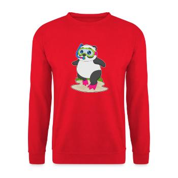 Plongée en apnéa Panda Diver - Sweat-shirt Unisexe - rouge - Devant - Alina (178cm) & Michal (187cm)