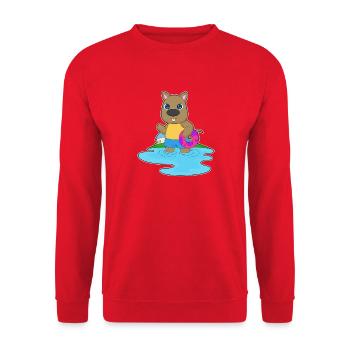 Été de la piscine de natation kangourou - Sweat-shirt Unisexe - rouge - Devant - Alina (178cm) & Michal (187cm)