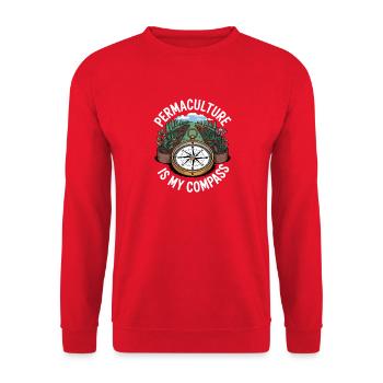Philosophie de vie de la permaculture pour les amoureux de la nature - Sweat-shirt Unisexe - rouge - Devant - Alina (178cm) & Michal (187cm)