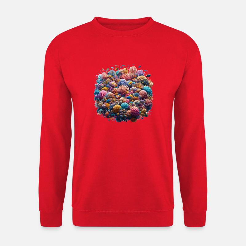 Korallenriff Farbmeer - Unisex Pullover - Rot