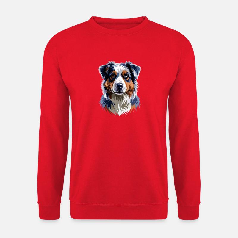 Australian Shepherd Hunde Liebhaber Süßer Aussie - Unisex Pullover - Rot